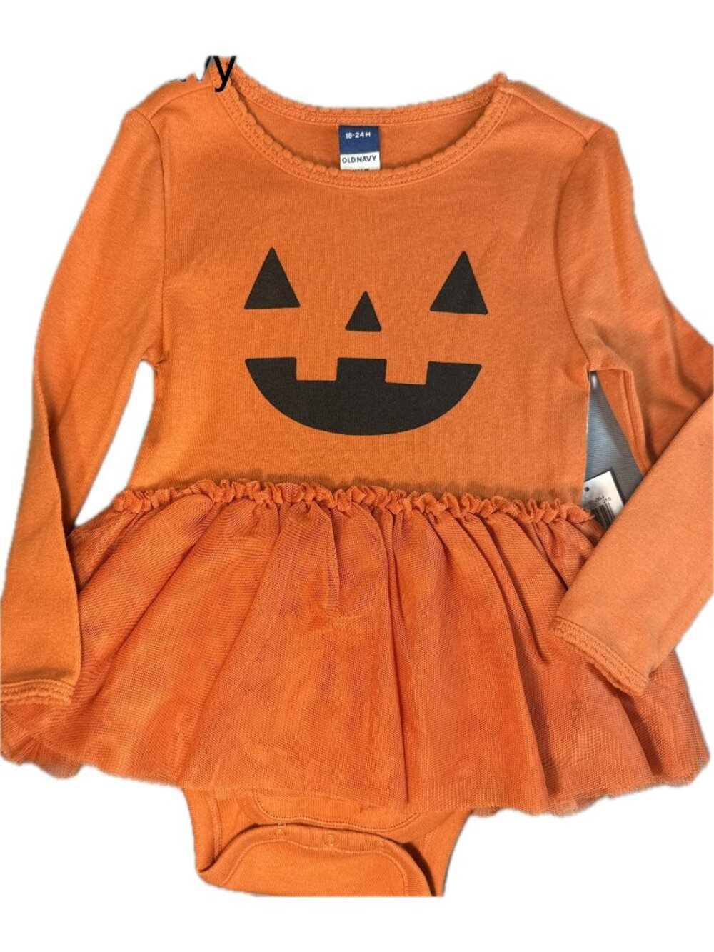 Old Navy 18m 24m NWT orange Halloween Pumpkin Jack O'Lantern 1pc tutu costume